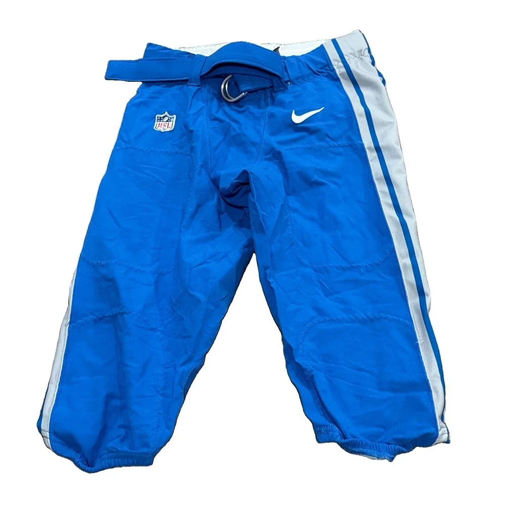2017 Detroit Lions NFL Game Issued Worn Blue Pants Nike DRI-FIT Size 36 Long